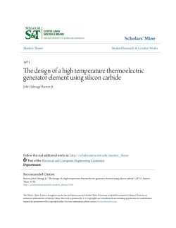 The design of a high temperature thermoelectric