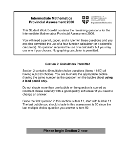 Intermediate Mathematics 2006 Section 2