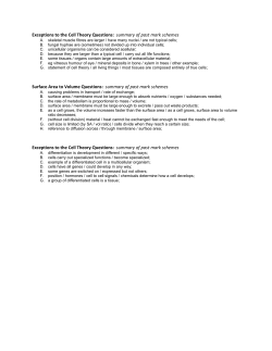 Exceptions to the Cell Theory Questions: summary