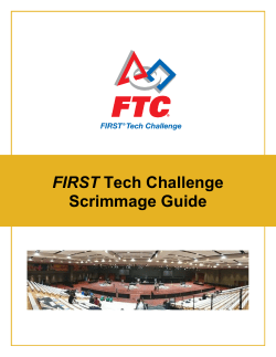FIRST Tech Challenge Scrimmage Guide