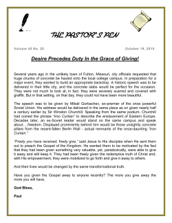 Desire Precedes Duty In the Grace of Giving!