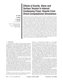 Effects of Gravity, Shear and Surface Tension in Internal