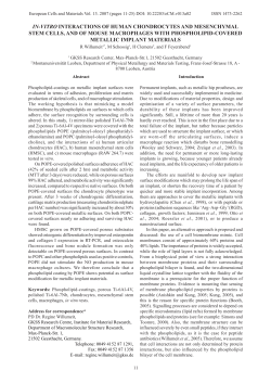 In-vitro interactions of human chondrocytes and