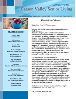 january 2017 - Carson Valley Senior Living