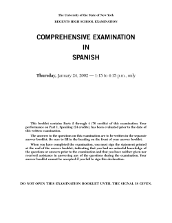 comprehensive examination in spanish