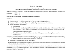 Color in Fractions - Kentucky Center for Mathematics