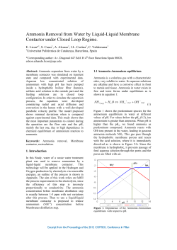 Ammonia Removal from Water by Liquid