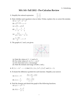 MA 141- Fall 2012 - Pre