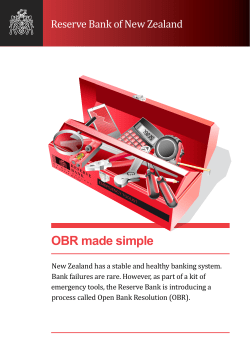 OBR made simple - Reserve Bank of New Zealand