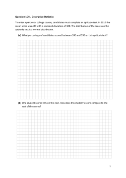 Descriptive Statistics Questions