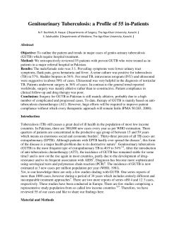Genitourinary Tuberculosis: a Profile of 55 in