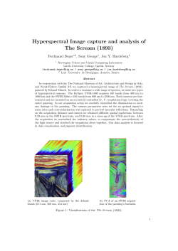 Hyperspectral Image capture and analysis of The Scream (1893)