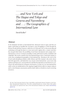 The Geographies of International Law
