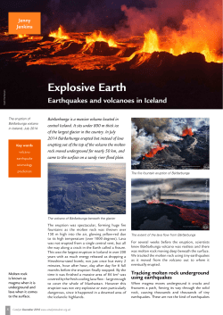 Explosive earth earthquakes and volcanoes in Iceland