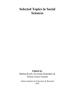 Selected Topics in Social Sciences: An Introduction