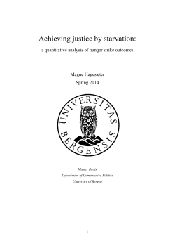 Achieving justice by starvation: - BORA