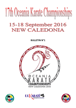 BULLETIN N&deg;1 - World Karate Federation
