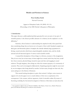 Models and Fictions in Science - Peter Godfrey
