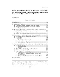 Establishing the Protections Mandated by the Fourth Amendment