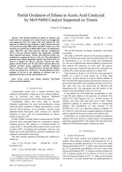 Partial Oxidation of Ethane to Acetic Acid Catalyzed by MoVNbPd