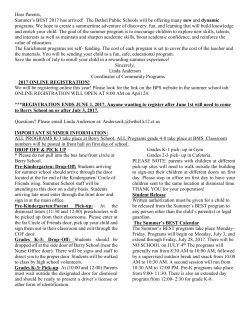 2017 Summer`s BEST Enrichment Brochure
