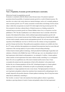Population growth and resource constraints