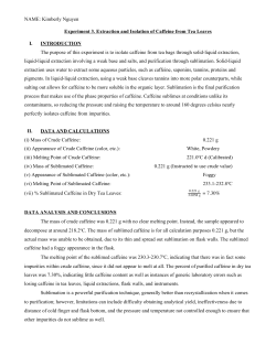 Isolation of Caffeine