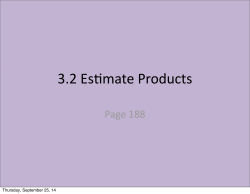 3.2 Estimate Products