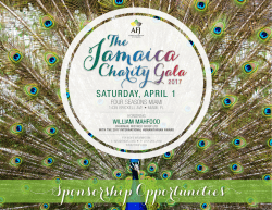 sponsorship information - The American Friends of Jamaica