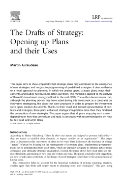 The Drafts of Strategy: Opening up Plans and their Uses