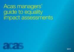 Manager`s Guide to Equality Assessments