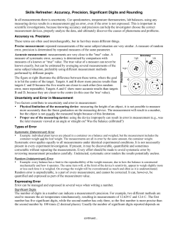 Accuracy and Precision Guide
