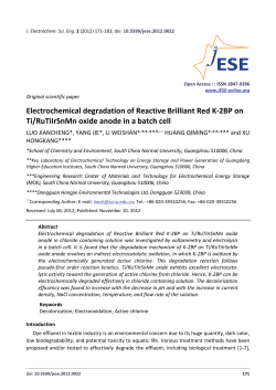 Electrochemical degradation of Reactive Brilliant Red K