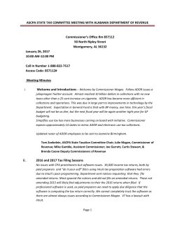 Minutes from ASCPA State Tax Committee Meeting with the