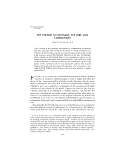 the church as covenant, culture, and communion