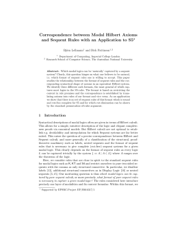 Correspondence between Modal Hilbert Axioms and