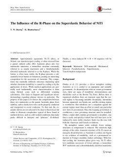 The Influence of the R-Phase on the Superelastic Behavior of NiTi