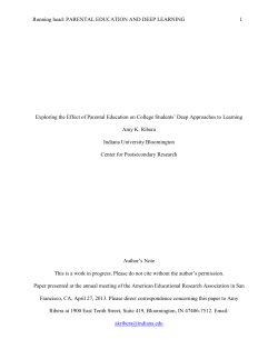 Exploring the effect of parental education on college students` deep