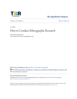 How to Conduct Ethnographic Research - NSUWorks