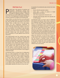 pretend play - Early Learning Central