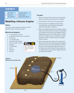 Modelling a Volcanic Eruption