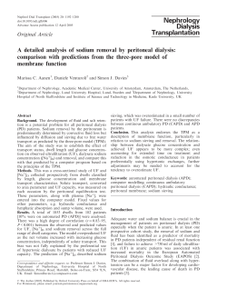 A detailed analysis of sodium removal by