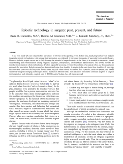 Robotic technology in surgery: past, present, and future