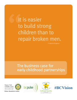 Business Case for Early Childhood
