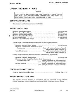 operating limitations