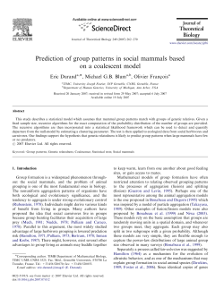 Prediction of group patterns in social mammals based on a