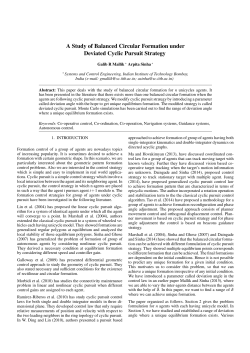 A Study of Balanced Circular Formation under Deviated Cyclic