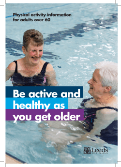 Physical activity for adults over 60