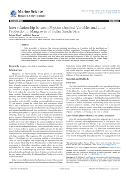Inter-relationship between Physico-chemical Variables and Litter