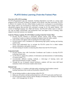PLATO Online Learning (Train-the